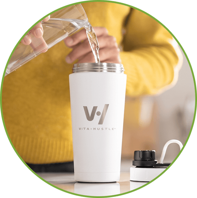 12–14 oz of cold water or milk