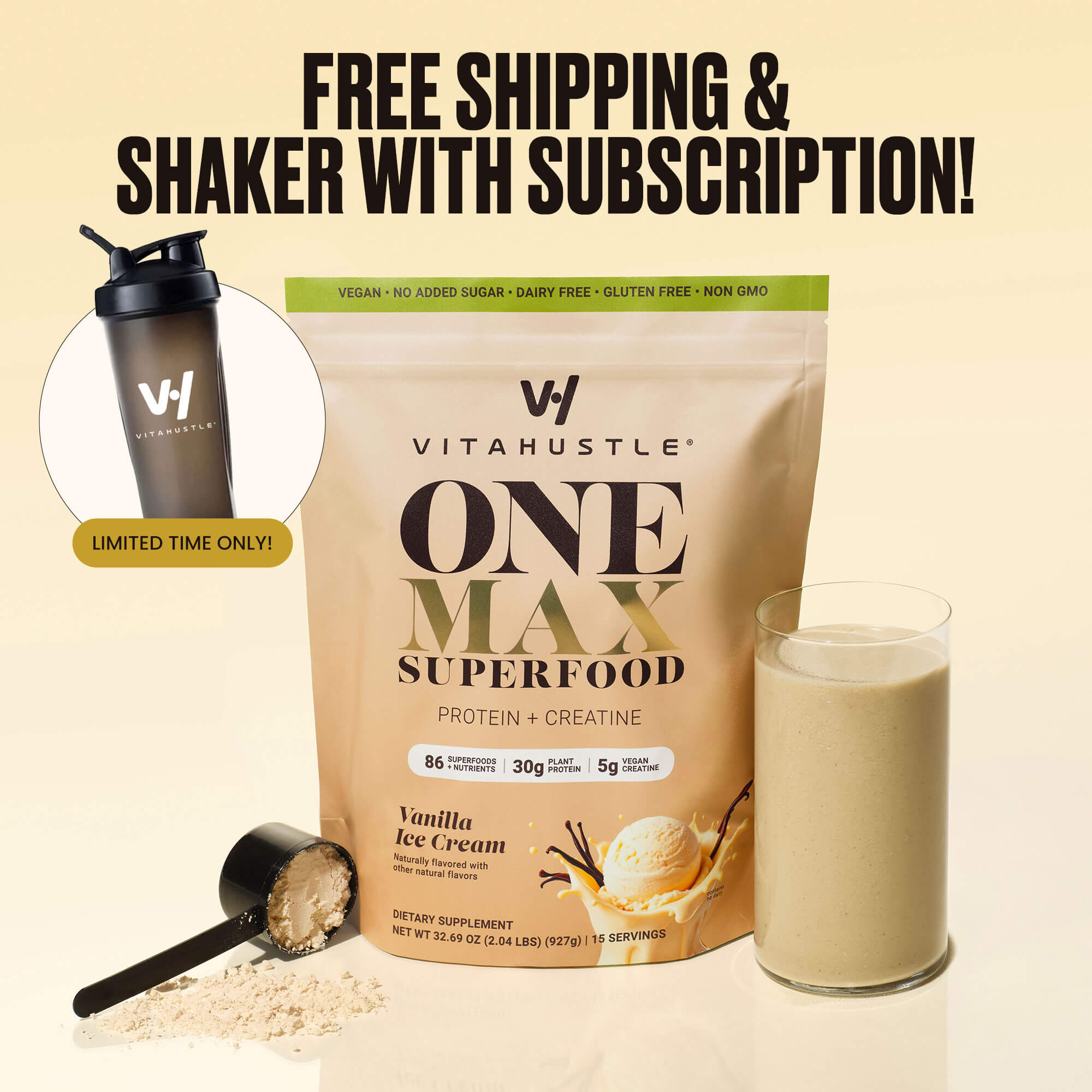 ONE MAX Superfood Protein + Creatine | VitaHustle by Kevin Hart