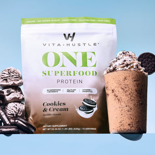 VitaHustle ONE Superfood Protein - Cookies & Cream |  15 Servings